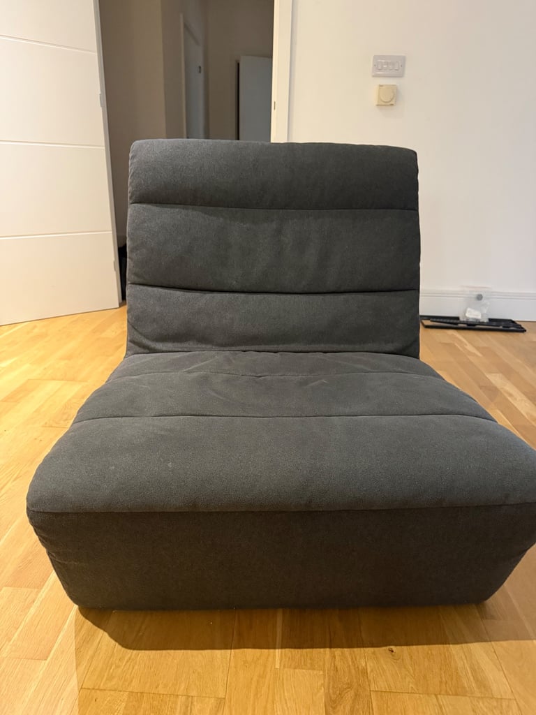 Dwell** dark grey fabric sofa chair super comfy ** mint condition