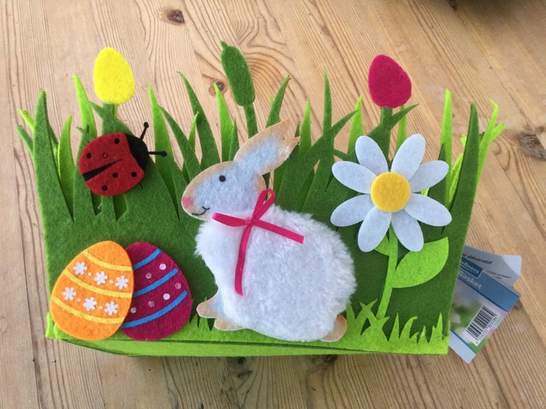 Easter felt basket. BNWT. £3. Torquay or can post. Ideal for Easter egg hunts