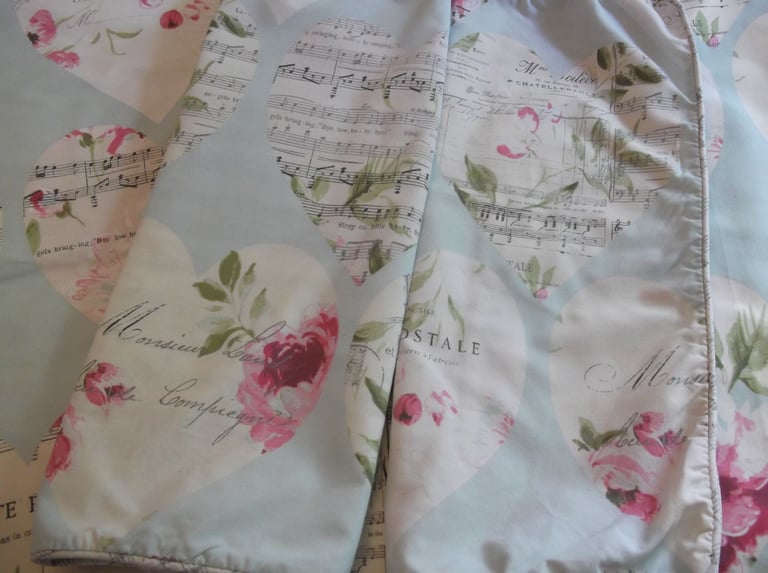 Dunelm Very Pretty Lined Curtains and 2 Matching Single Duvet Covers and Pillowcases
