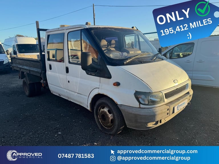 2002 Ford Transit (51) 2.4 TDCI DOUBLE CAB 6 SEATER TIPPER RWD Dropside Tipper Diesel Manual