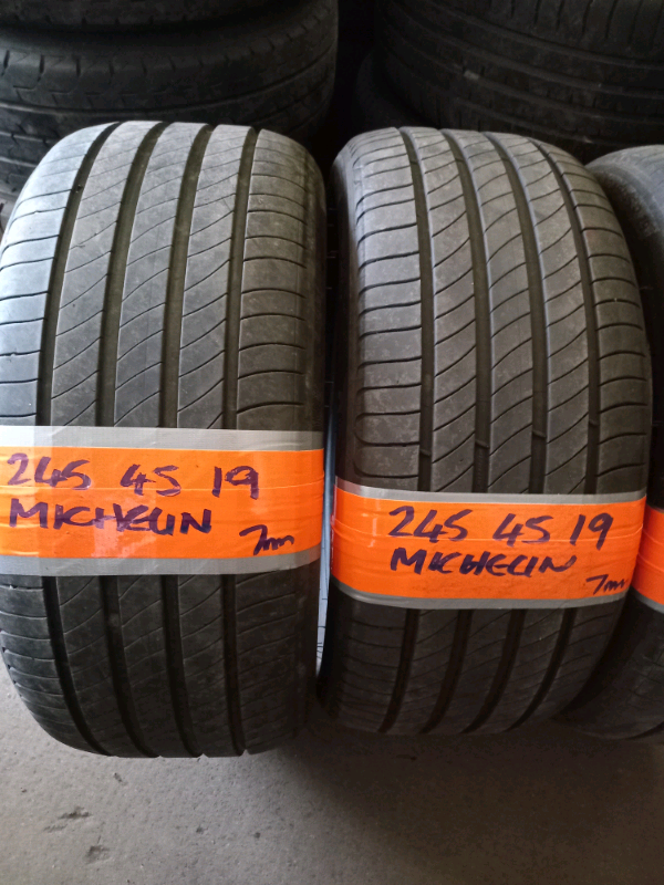 3x matching 245 45 19 Michelin tyres 7mm £60 fitd & bal 7 days