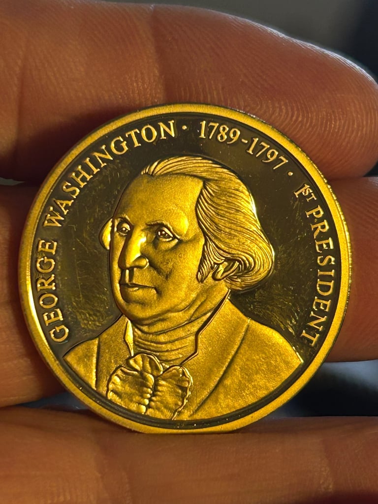 image for Large Gold plated George Washington 