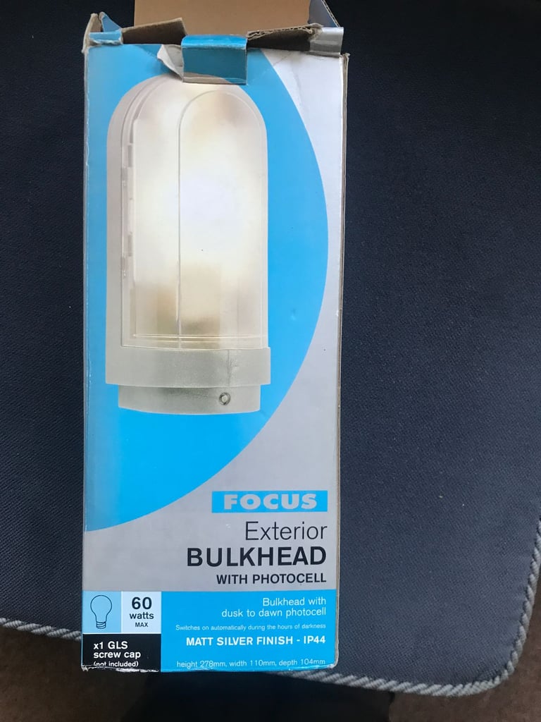 image for Focus Exterior Bulkhead Lights With Photocell x 2