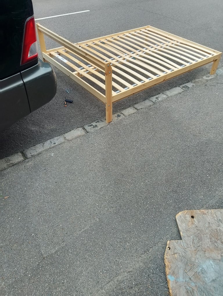 image for Brand new solid wood double bed 
