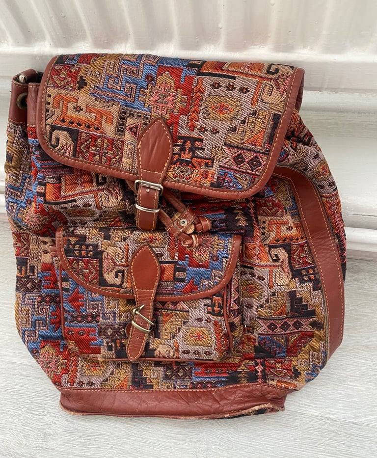 image for Vintage backpack for women Girls travel rucksack 