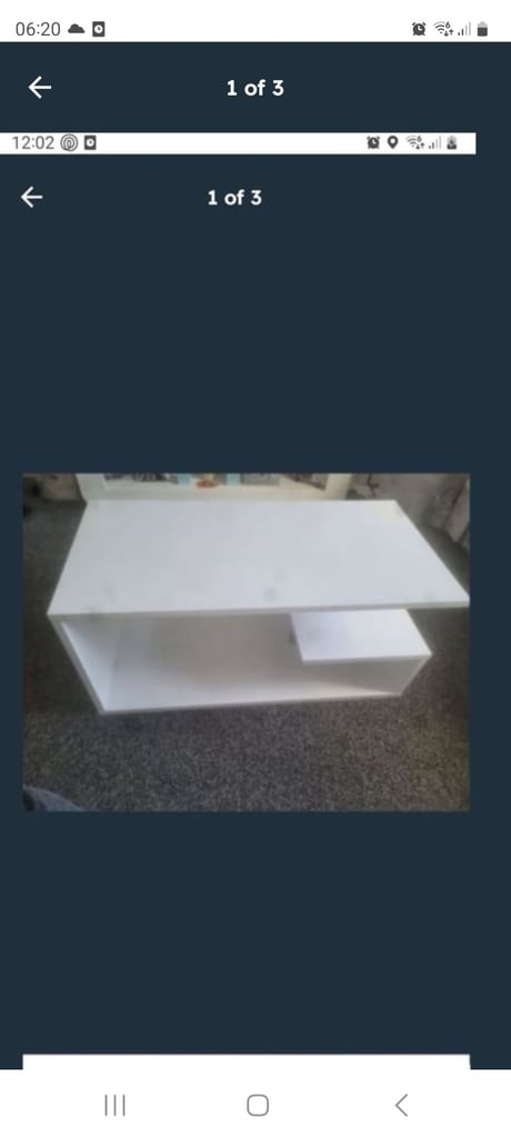 image for White gloss coffee table 