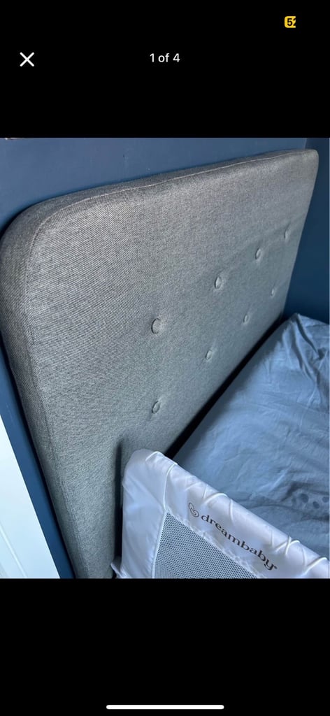 Grey single bed
