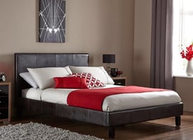 DOUBLE LEATHER BED KING SIZE bed n MATTRESS