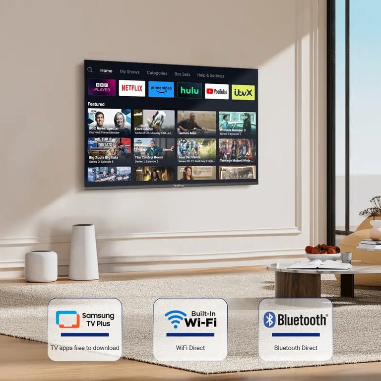 image for 43" 4K UHD Smart TV with Tizen OS, HDR Support, and Multiple Connectivity Options