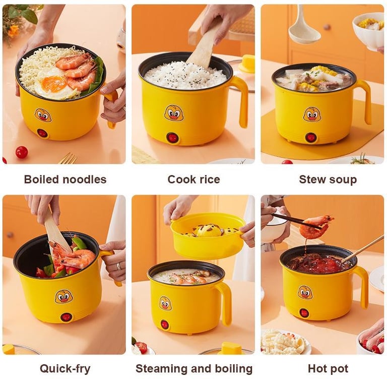 NEW-Non-stick Electric Stockpot Steamer Automatic 2 in 1 