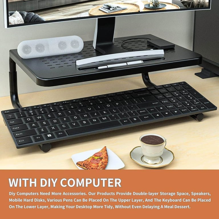 Brand new 2 Pack Computer Monitor Stand Riser- 3 Level Height adjustable 