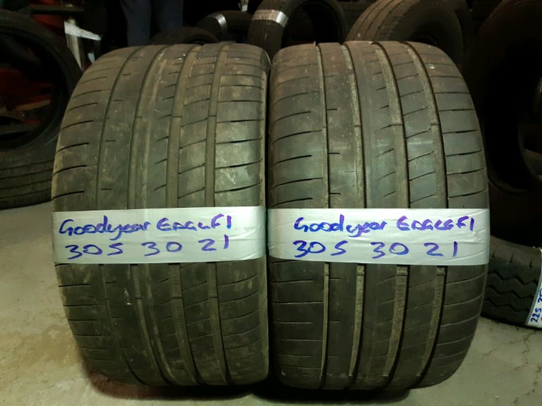 matching pair 305 30 21 goodyear eagle f1 tyres 6mm tread £160 pair fitd n bal opn 7 dys