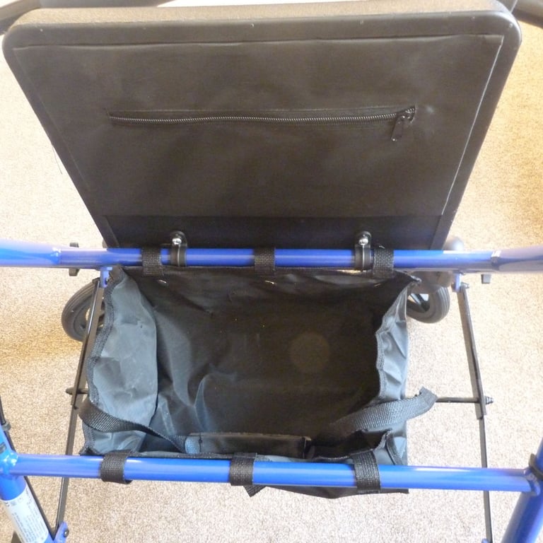 DRIVE - BLUE 4 WHEEL ROLLATOR - FULLY ADJUSTABLE (Handle & Seat Height) - LIGHTWEIGHT - BRAND NEW !!