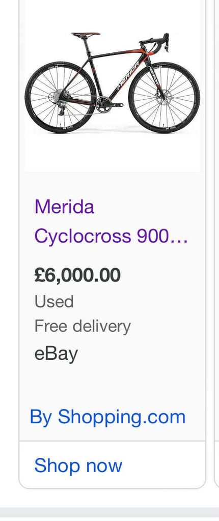 image for Merida 9000 cyclocross CX road bike gravel bicycle electric gears electronic carbon frame DI2