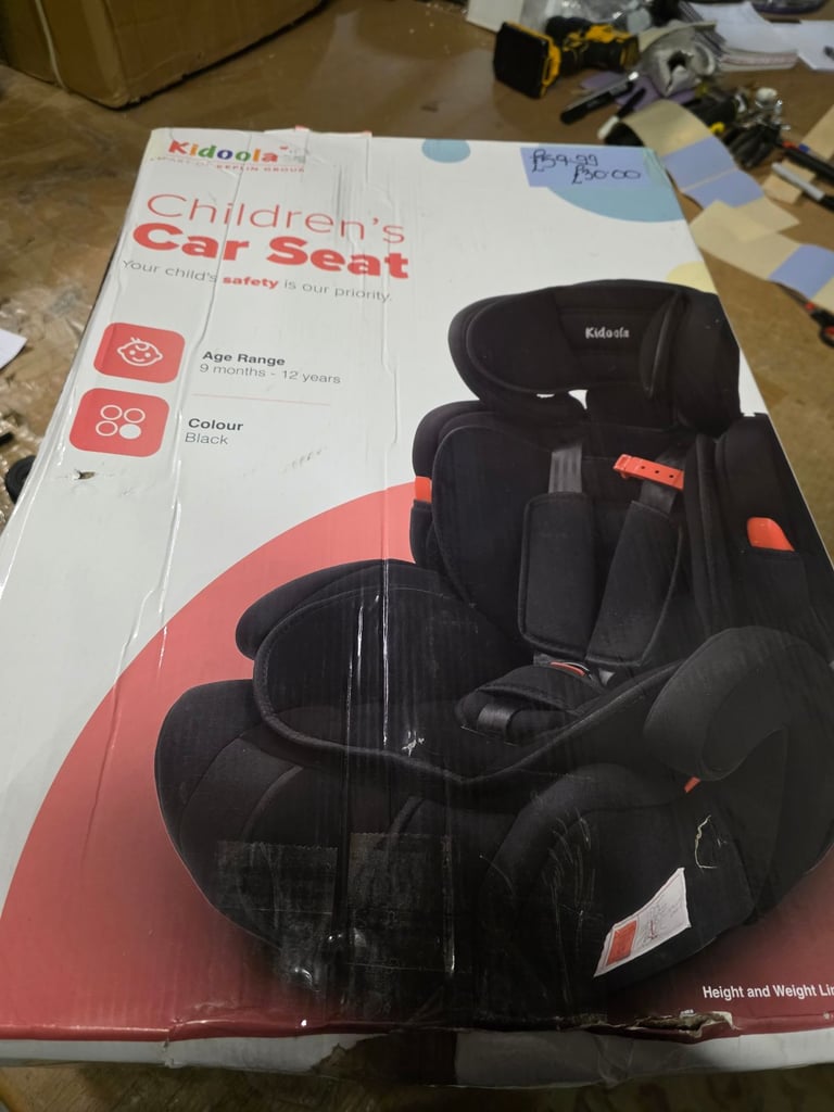 image for A new still boxed childs car seat it us Adjustable with Age it is designed 
