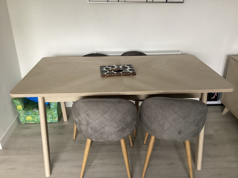 image for dining table extending and matching sideboard