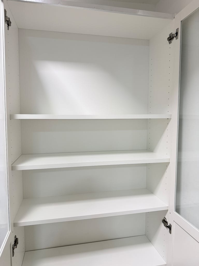 IKEA BILLY / OXBERG Bookcase with panel/glass doors, white, 80x30x202cm