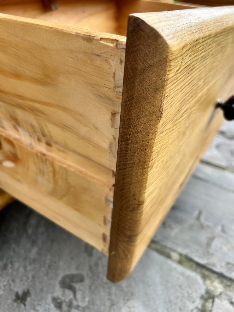 Rustic Solid Oak Tall Bookcase - Great Condition 