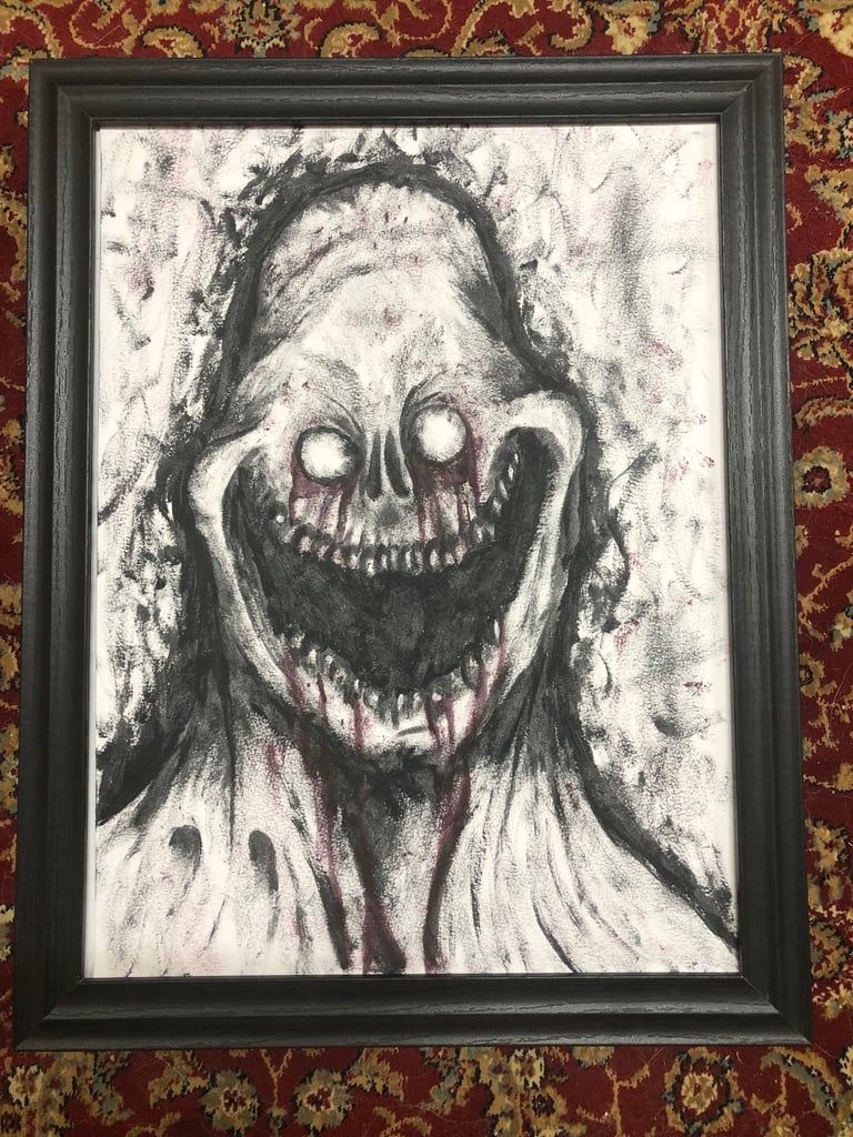 image for Horror acrylic painting 