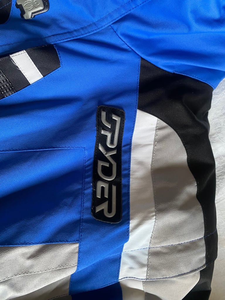 Blue spyder ski jacket. 