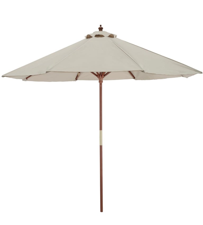 2.7m Water Repellent Garden Parasol Cream
