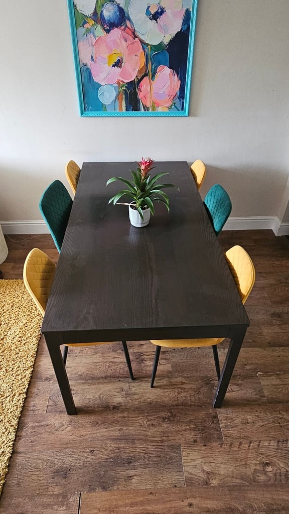 Wooden dining table