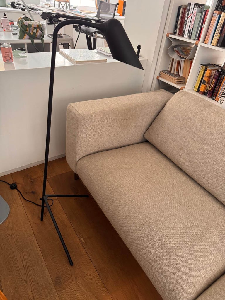 image for Modern Black Floor Lamp – Collection only