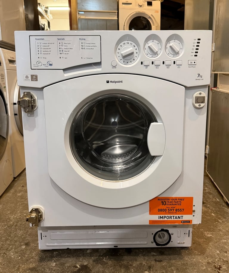 image for 7KG HOTPOINT BHWD149 BUILT IN WASHER & DRYER WITH WARRANTY  