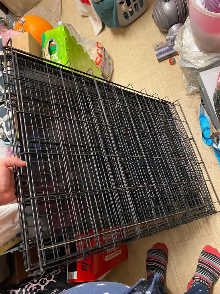 Large Metal Folding Dog Crate