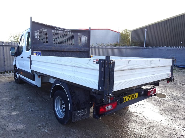2021 21 REG FORD TRANSIT 350 LEADER ECOBLUE DIESEL TIPPER 7 SEAT DAMAGED SALVAGE