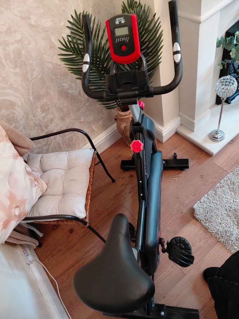 FIT4YOU Exercise Bike Indoor Cycling Gym Workout Cardio Fitness Adjustable Resistance LCD Monitor