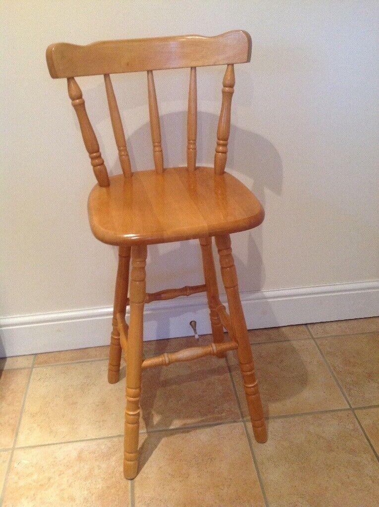 Bar stool/ high stool pine 