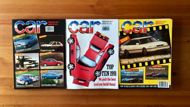CAR MAGAZINE - JAN TO DEC 1991 - BUNDLE OF 12 - TAKE ALL DEAL - AS NEW