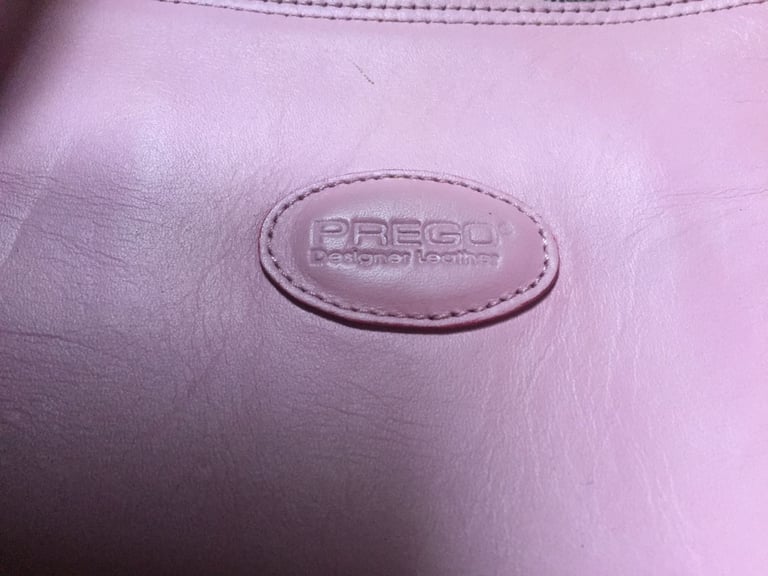 BRAND NEW large baby pink leather handbag by Prego
