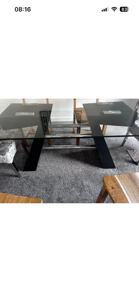 image for big glass dining table 