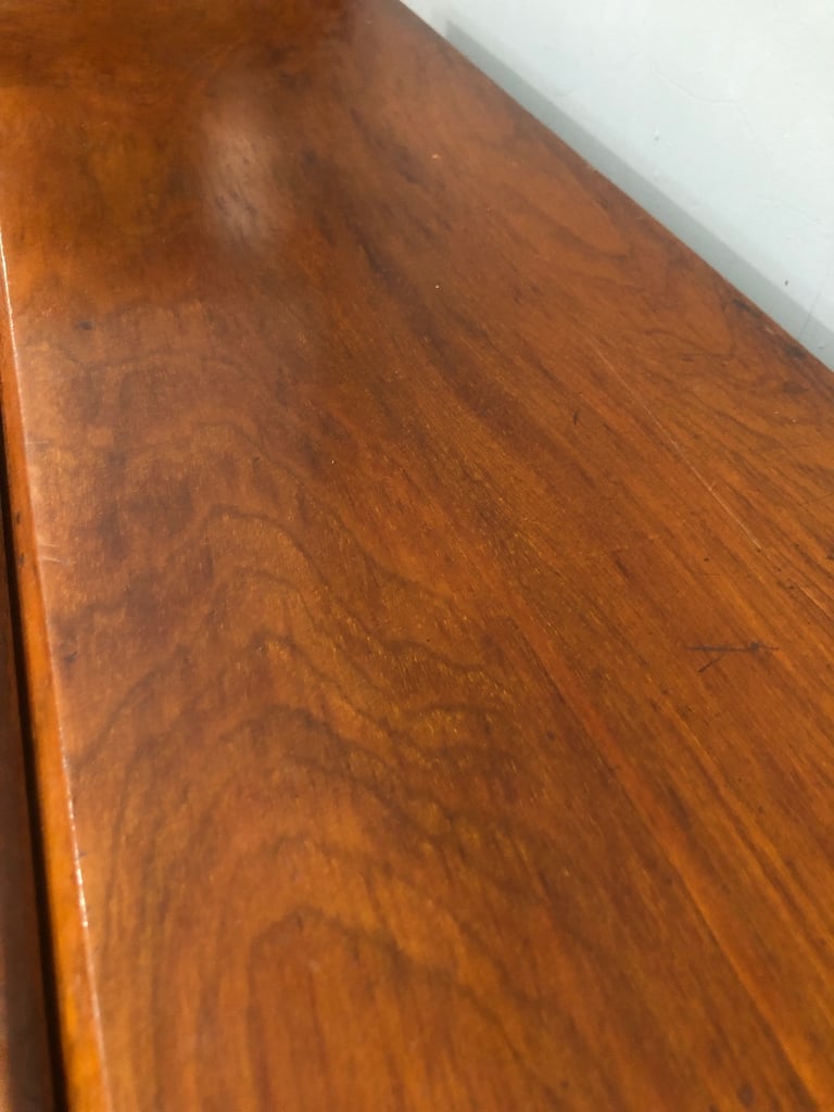 Antique wooden writing desk bureau with drawers 