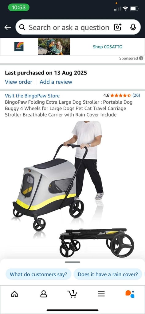 image for Dog stroller X-Large 