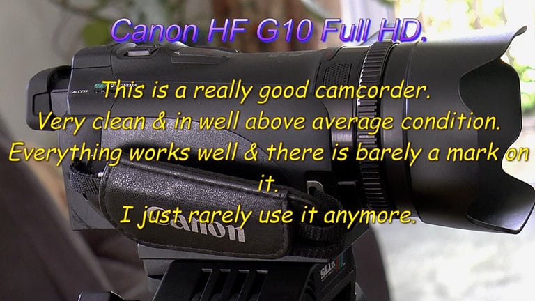 CAMCORDER CANON LEGRIA HF G10 FULL HD CAMCORDER/VIDEO CAMERA.