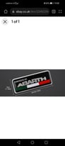 Fiat Abarth aluminium decals 