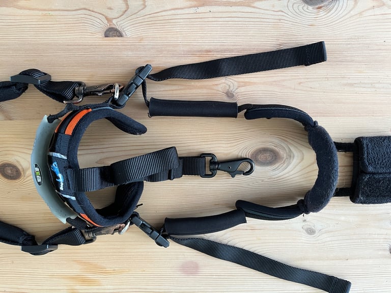 Dog harness (Help em up - blue dog U-band style)