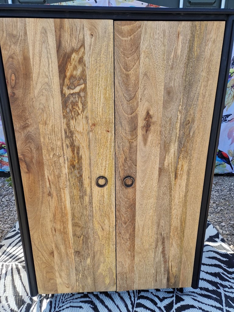 Custom Swoon Reyna Wardrobe / Coat Cupboard One Off Unique Handmade Solid  Mango Wood Shabby Chic