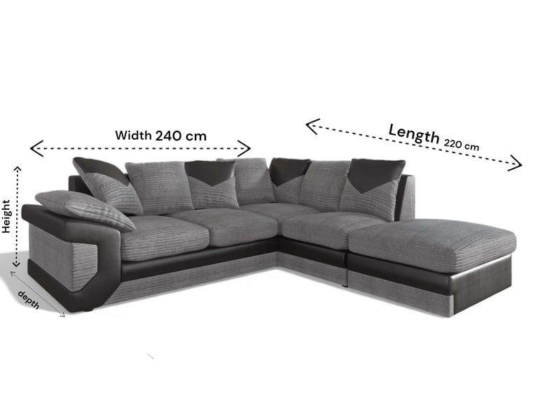 image for Luxury Corner Dino Sofa 3&2 Seater Sofa