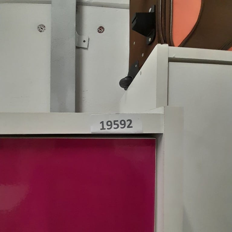 Pink and white 2 door wardrobe 71cm x 50cm x 172cm, Ref:19592