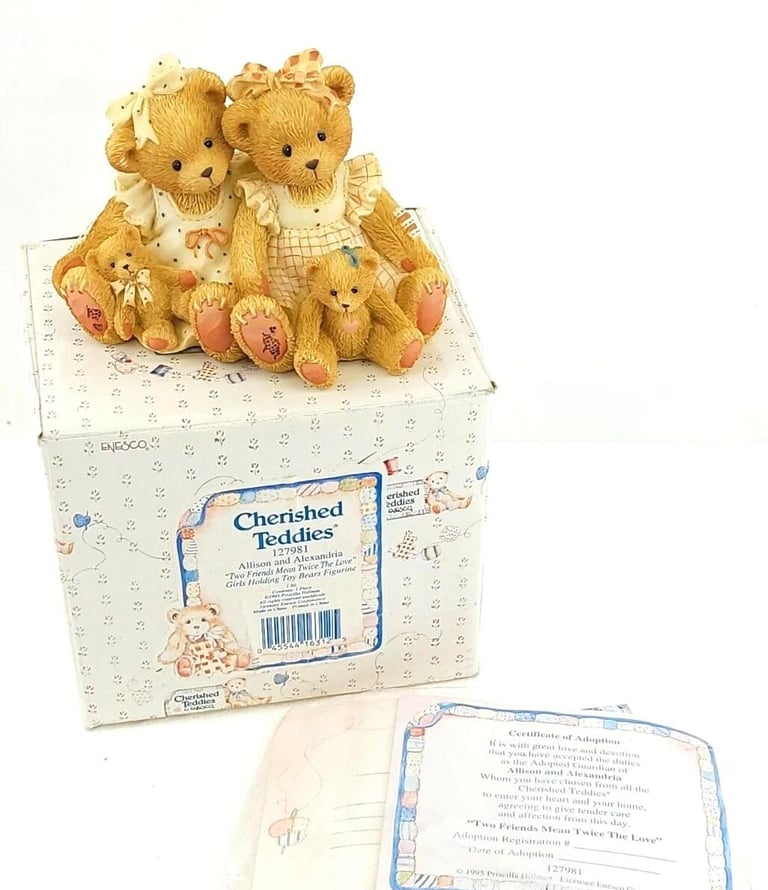 image for Cherished Teddies Bear Allison And Alexandria Boxed with Certificate
