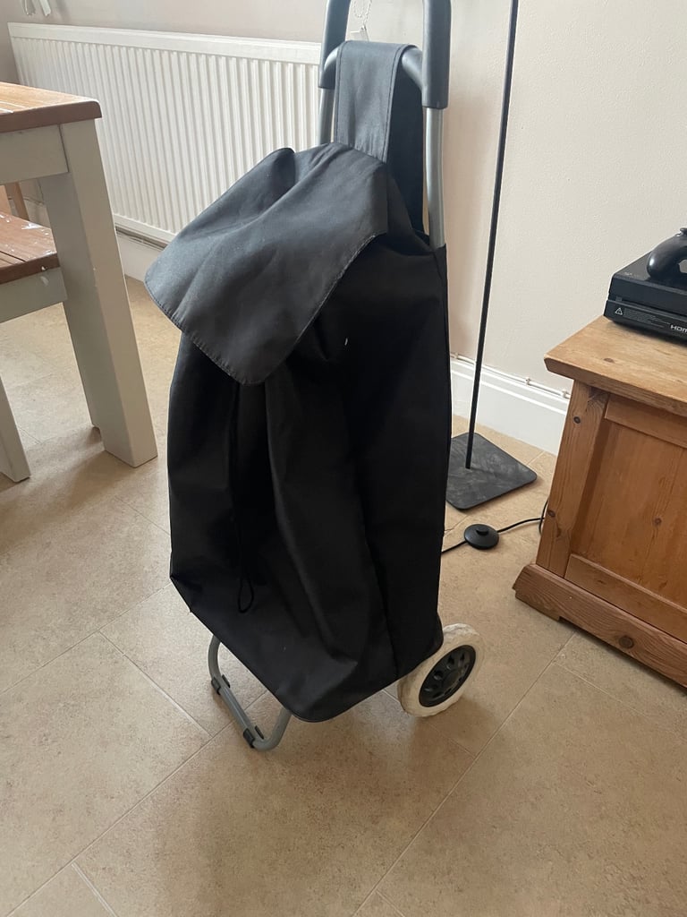 Black Fabric Shopping Trolley