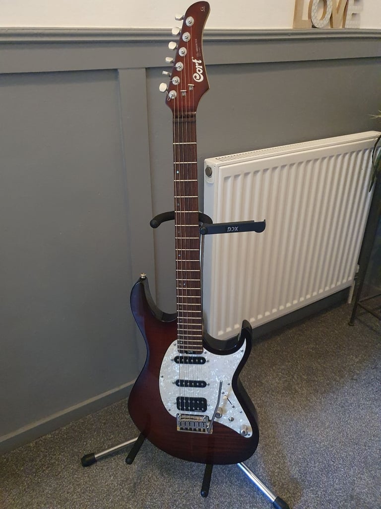 image for Cort g285 electric guitar Korean plus vox gt100 q series amplifier 100watts