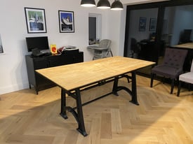 Industrial Extendible 8-10 Seater Dining Table