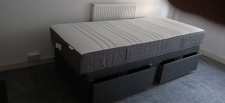 Brand new single bed and Hovac mattress for sale
