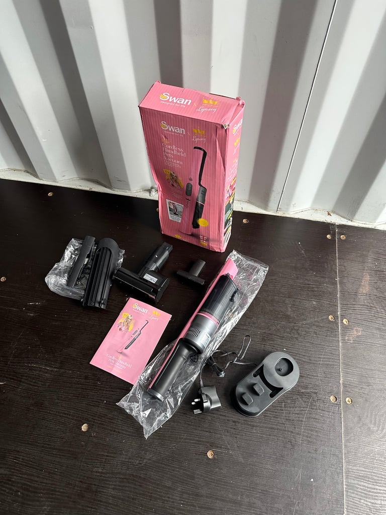 Swan SC15829QOC Cordless Vacuum Cleaner Lightweight 2 Speed Setting 14.8V Pink