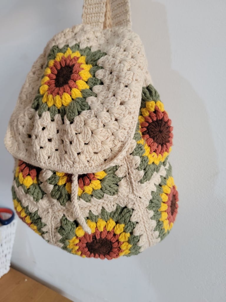 Handmade crochet backpack 
